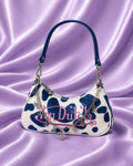 Von Dutch “Blue Cow Print” Mini Shoulder Bag