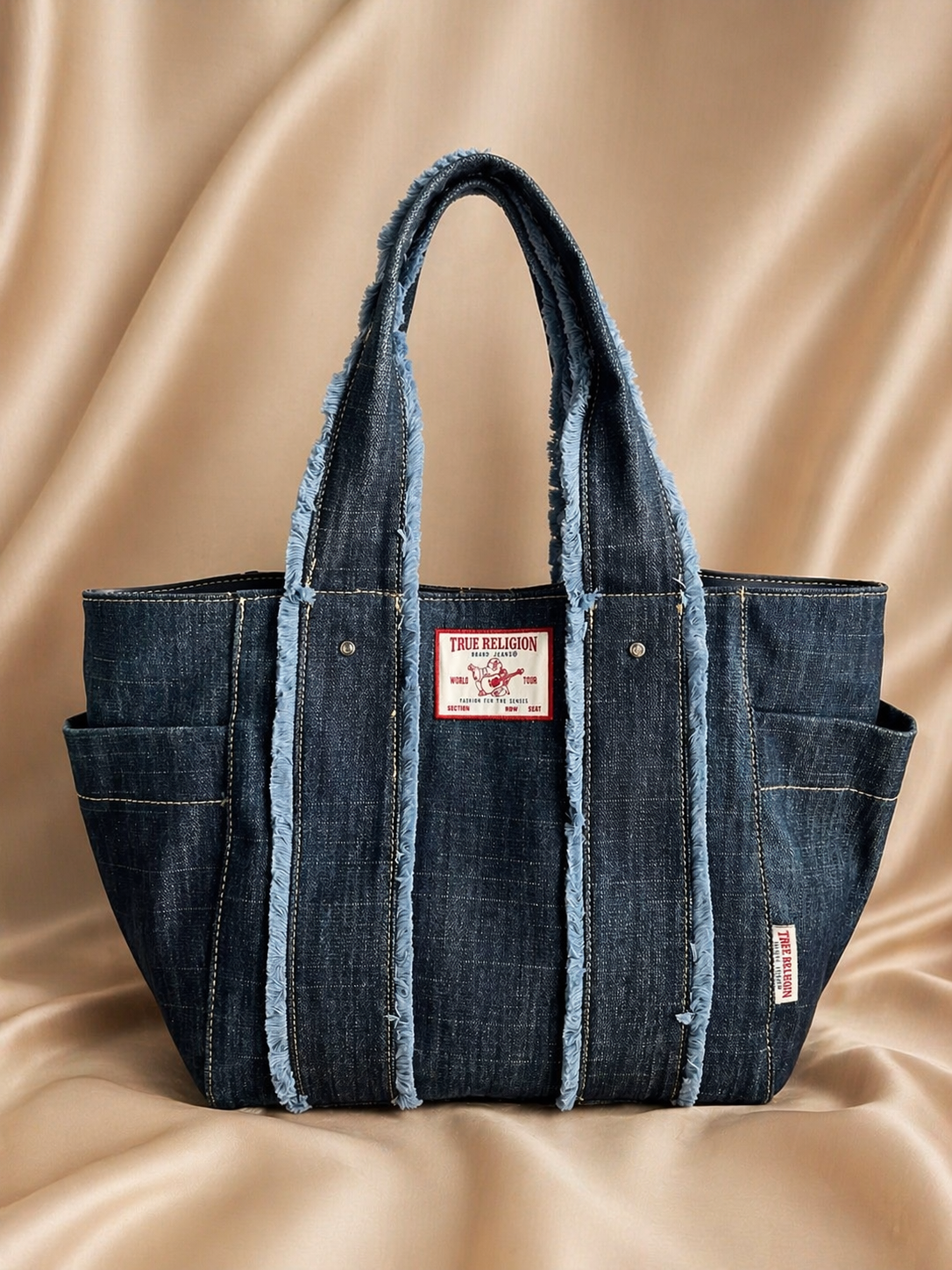 True Religion Denim Luxe Fray Tote Bag